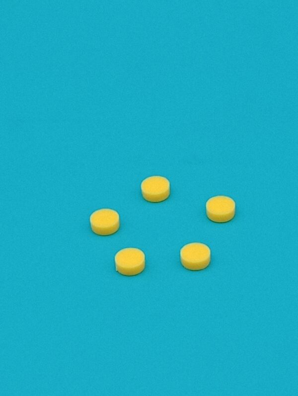 Pack of 5 yellow caps