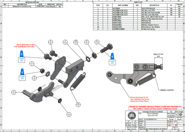 Box Lock Exploded Diagram